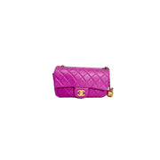 Chanel Mini Purple Classic Flap with Pearl Crush - Jiaxyk